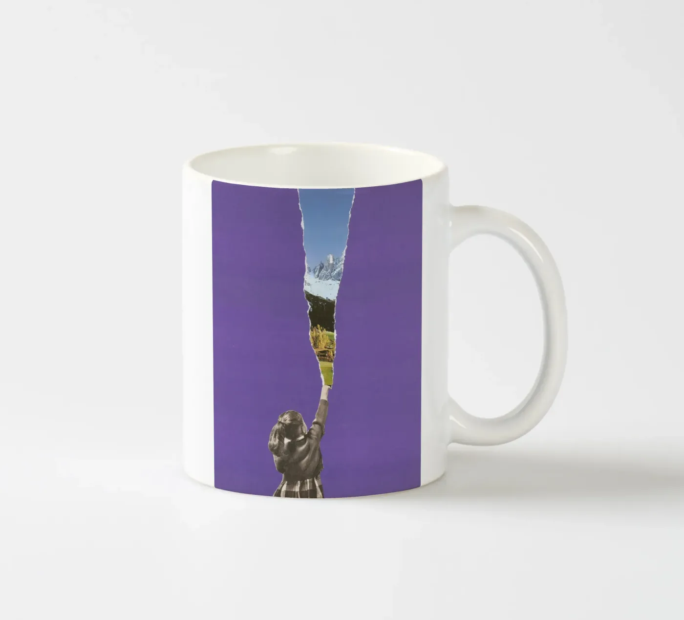 Landscape Torn ceramic mug by Carlos Quitério