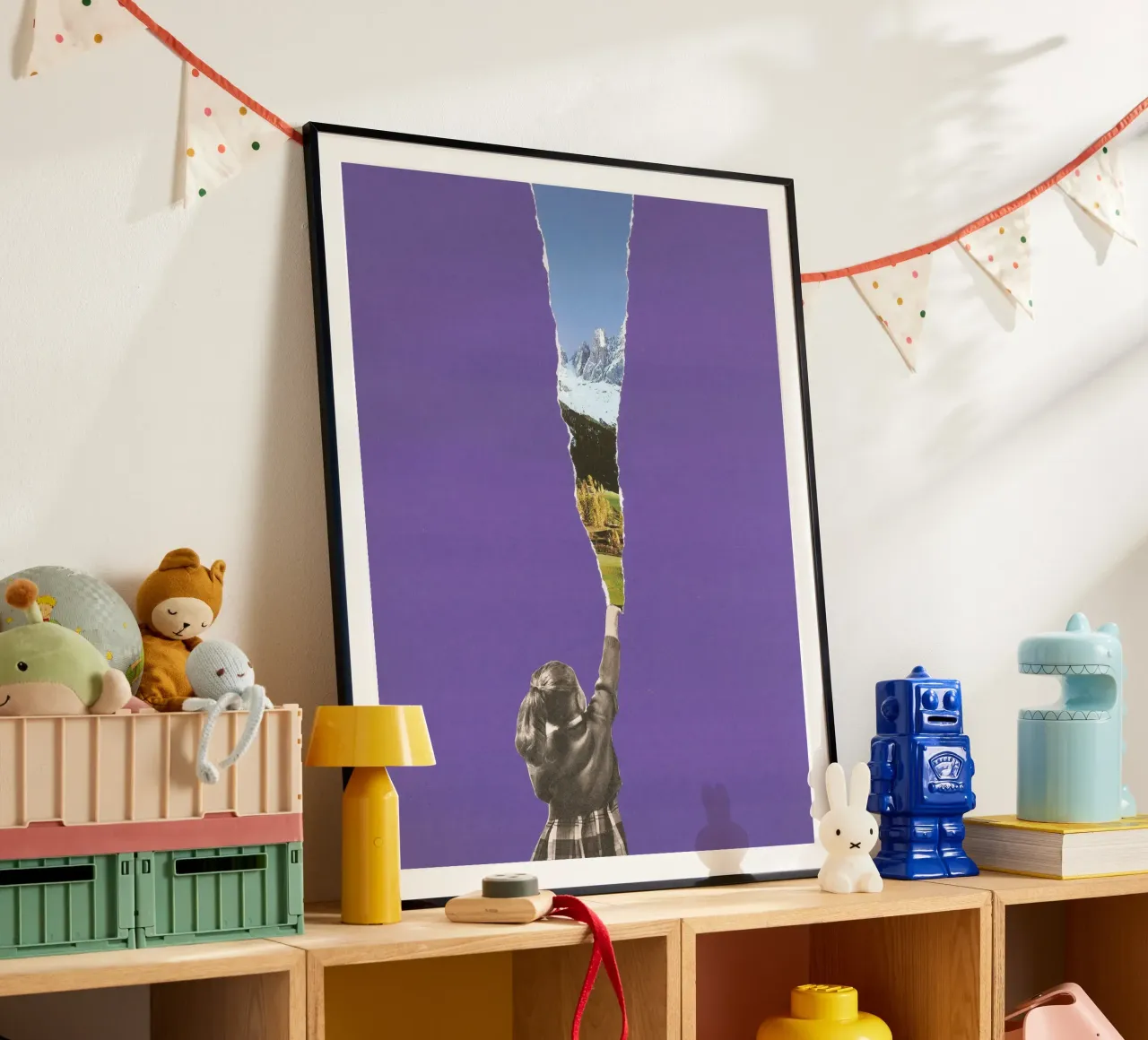 Landscape Torn poster with wooden frame by Carlos Quitério
