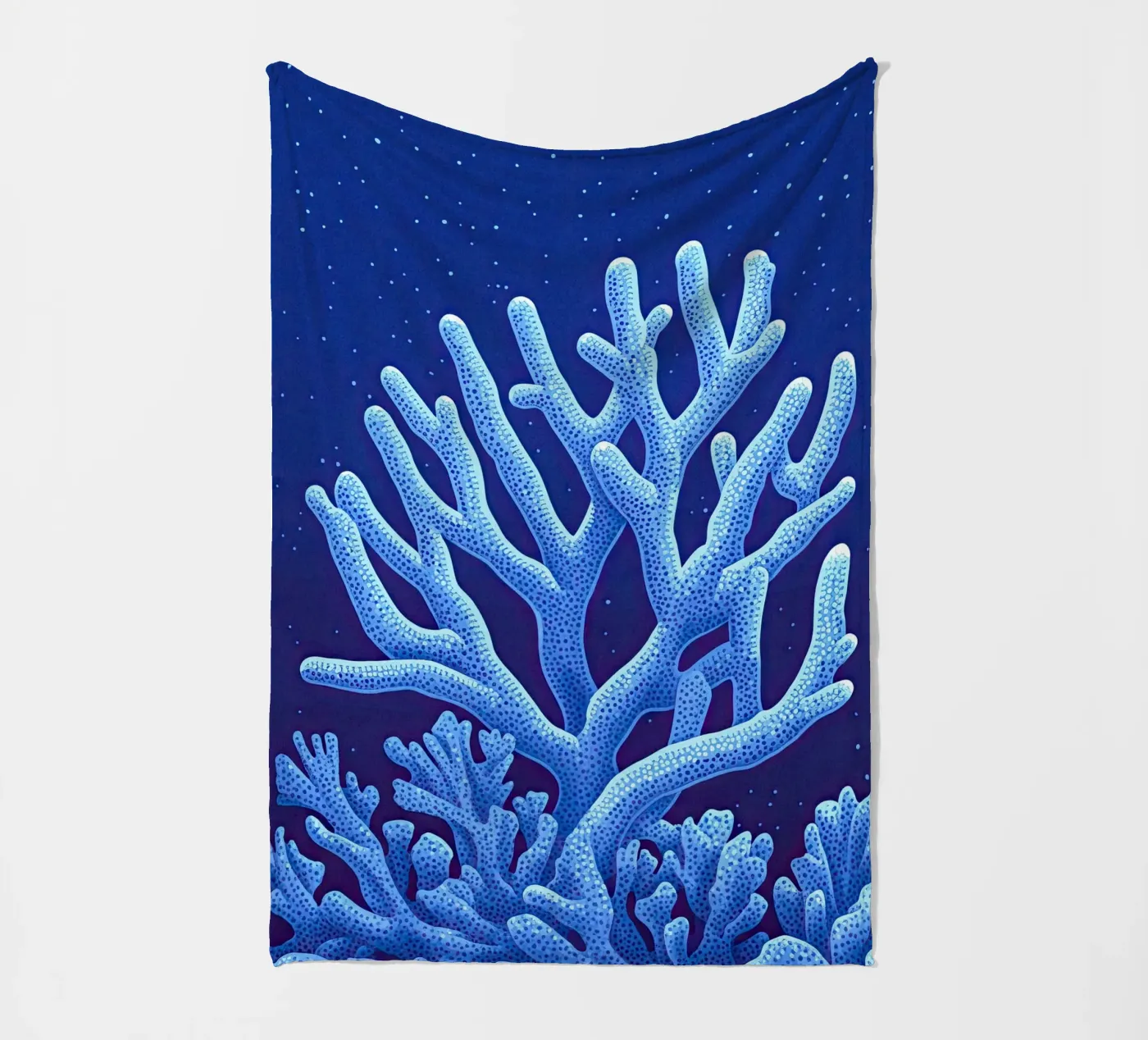 Midnight Corals Fleecedecke von The Sea