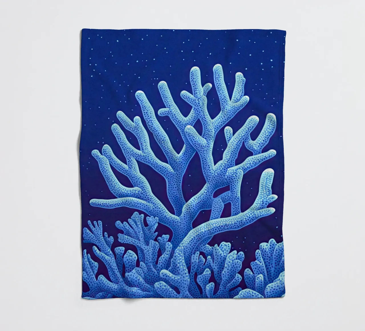Midnight Corals fleece blanket by The Sea