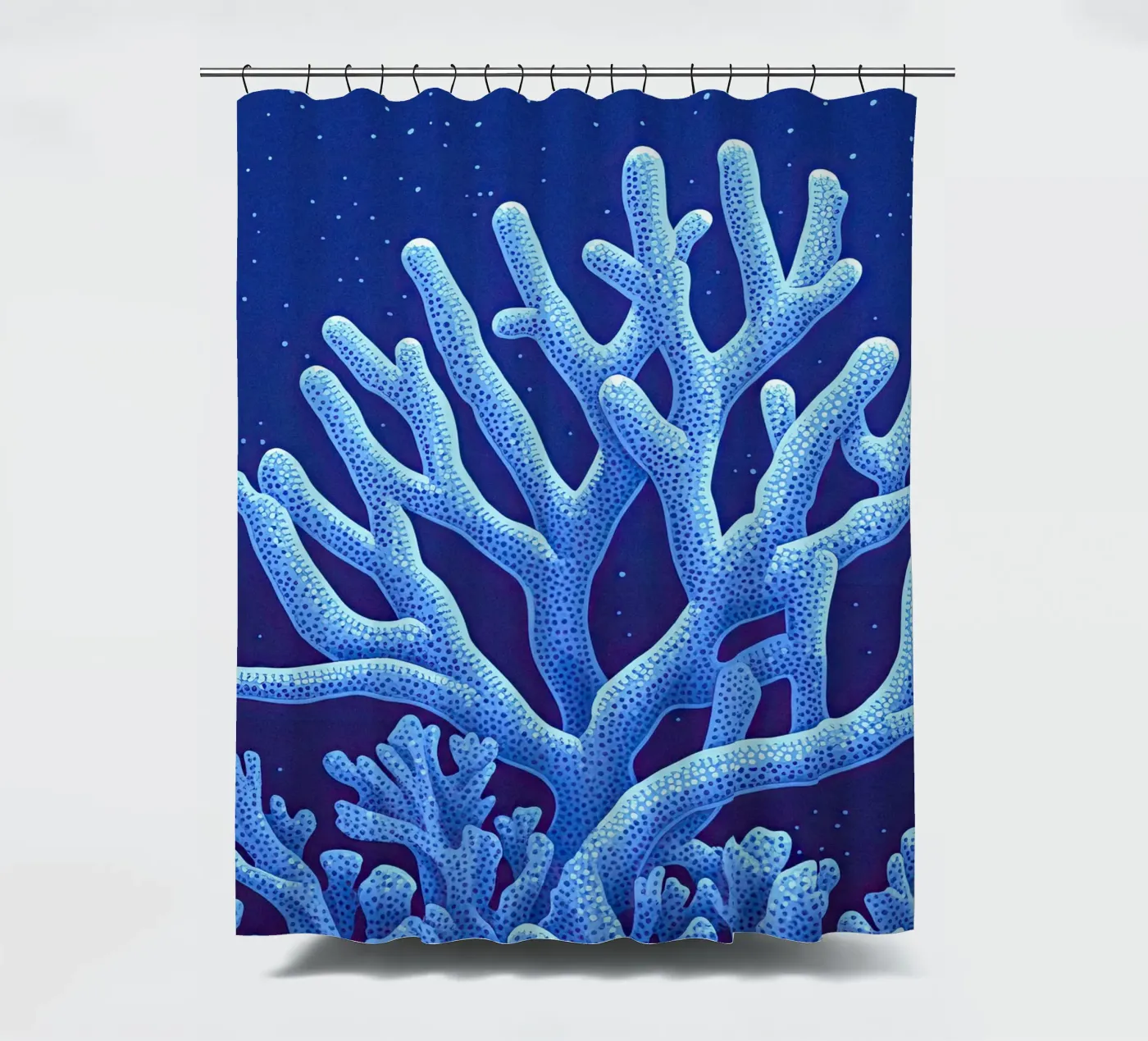 Midnight Corals Duschvorhang von The Sea