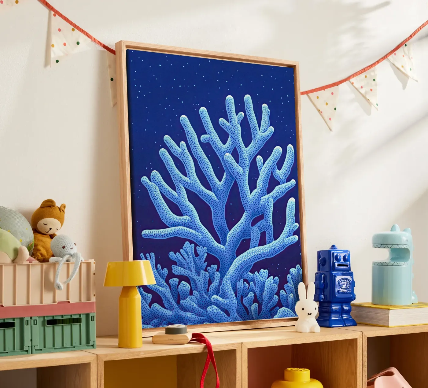 Midnight Corals canvas by The Sea