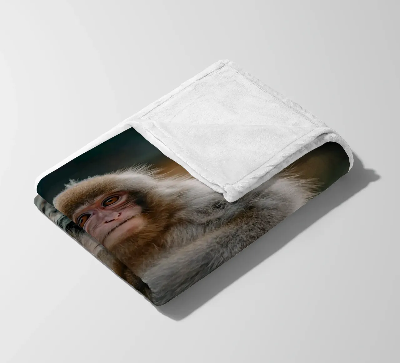 Scimmia delle nevi a Nagano, Giappone coperta in pile da Marcel Bisig