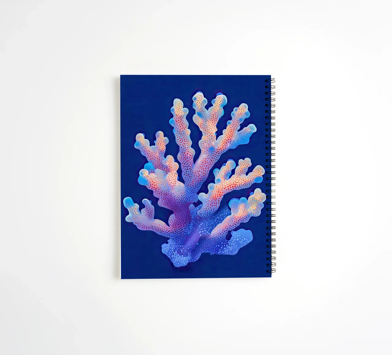 Mystic Gradient Coral spiral notebook by The Sea
