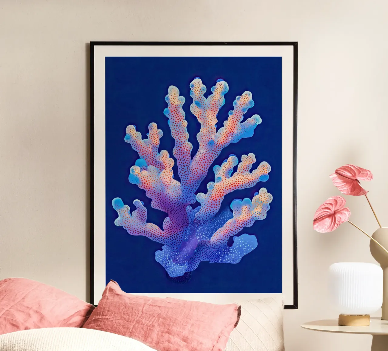 Mystic Gradient Coral hahnemühle by The Sea