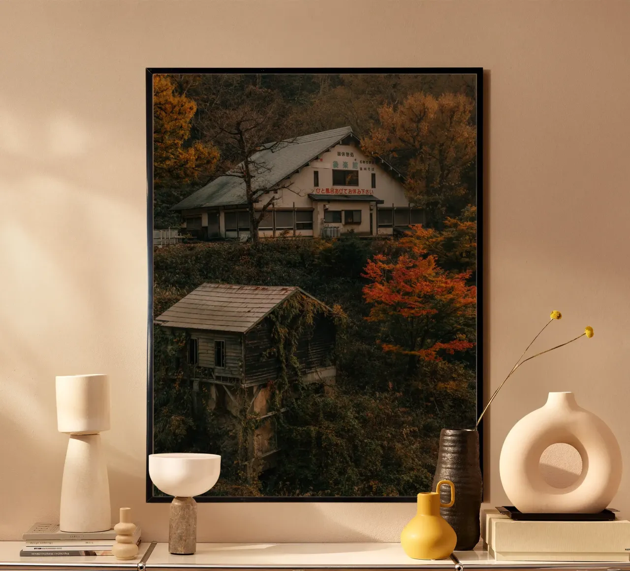 Primavera calda d'autunno a Nagano, Giappone carta hahnemühle da Marcel Bisig