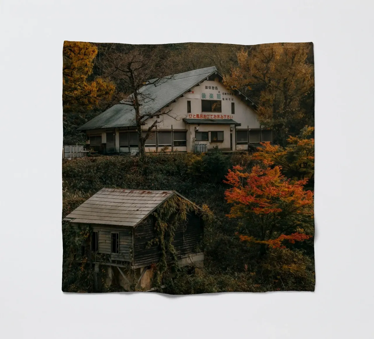 Primavera calda d'autunno a Nagano, Giappone coperta in pile da Marcel Bisig