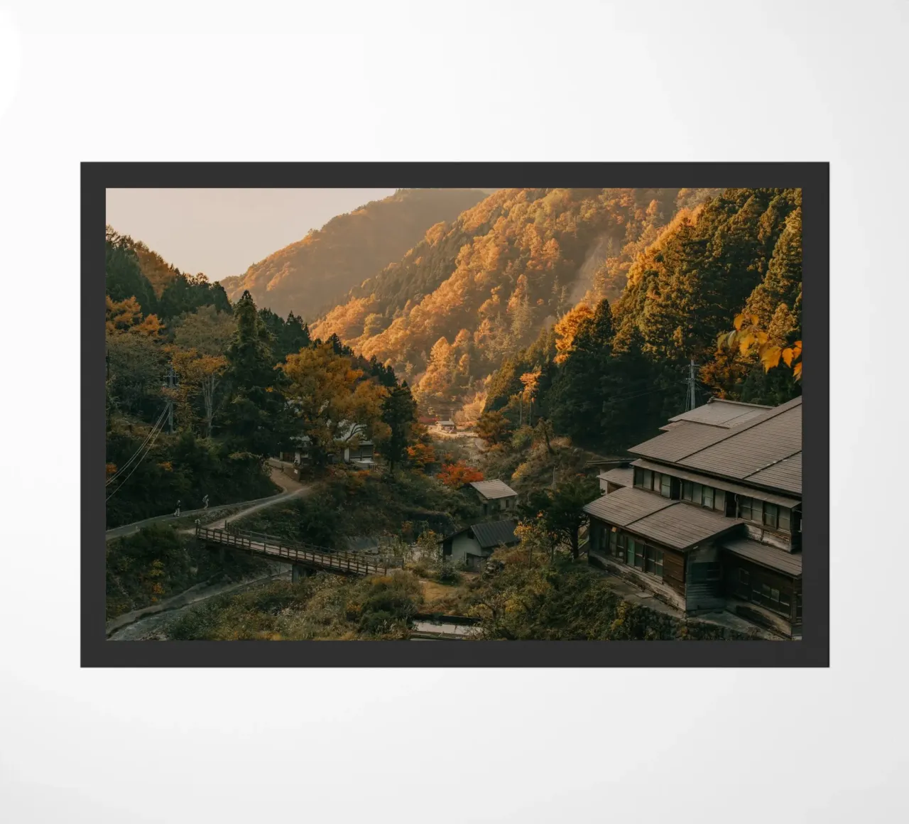 Valle delle sorgenti calde in autunno - Nagano, Giappone zerbino da Marcel Bisig