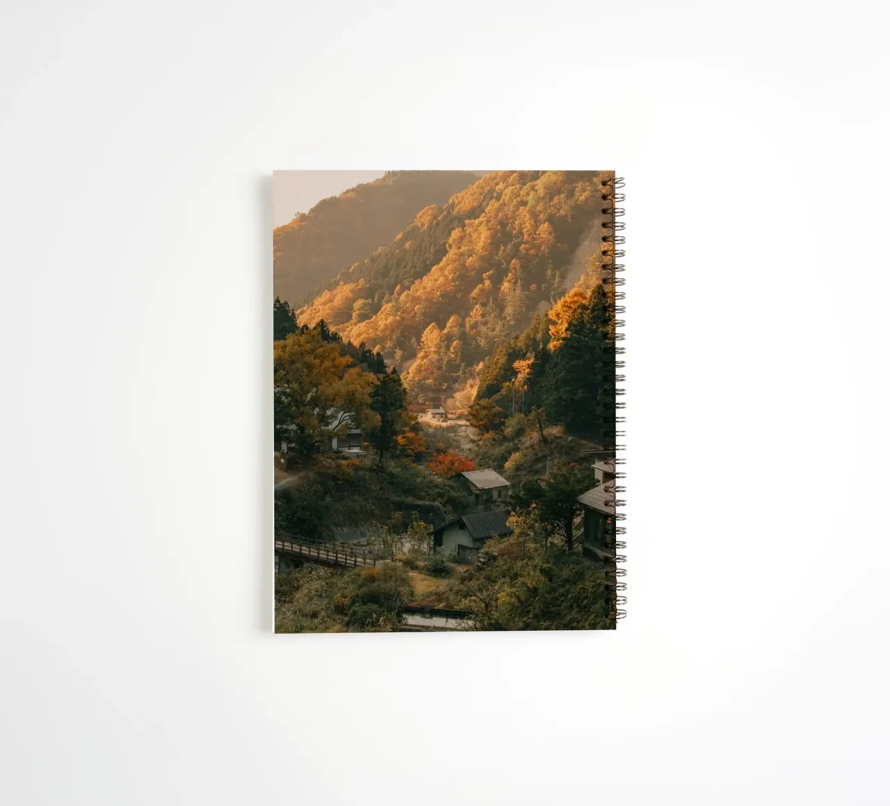 Hot Spring Valley in Autumn - Nagano, Japan spiral notebook by Marcel Bisig
