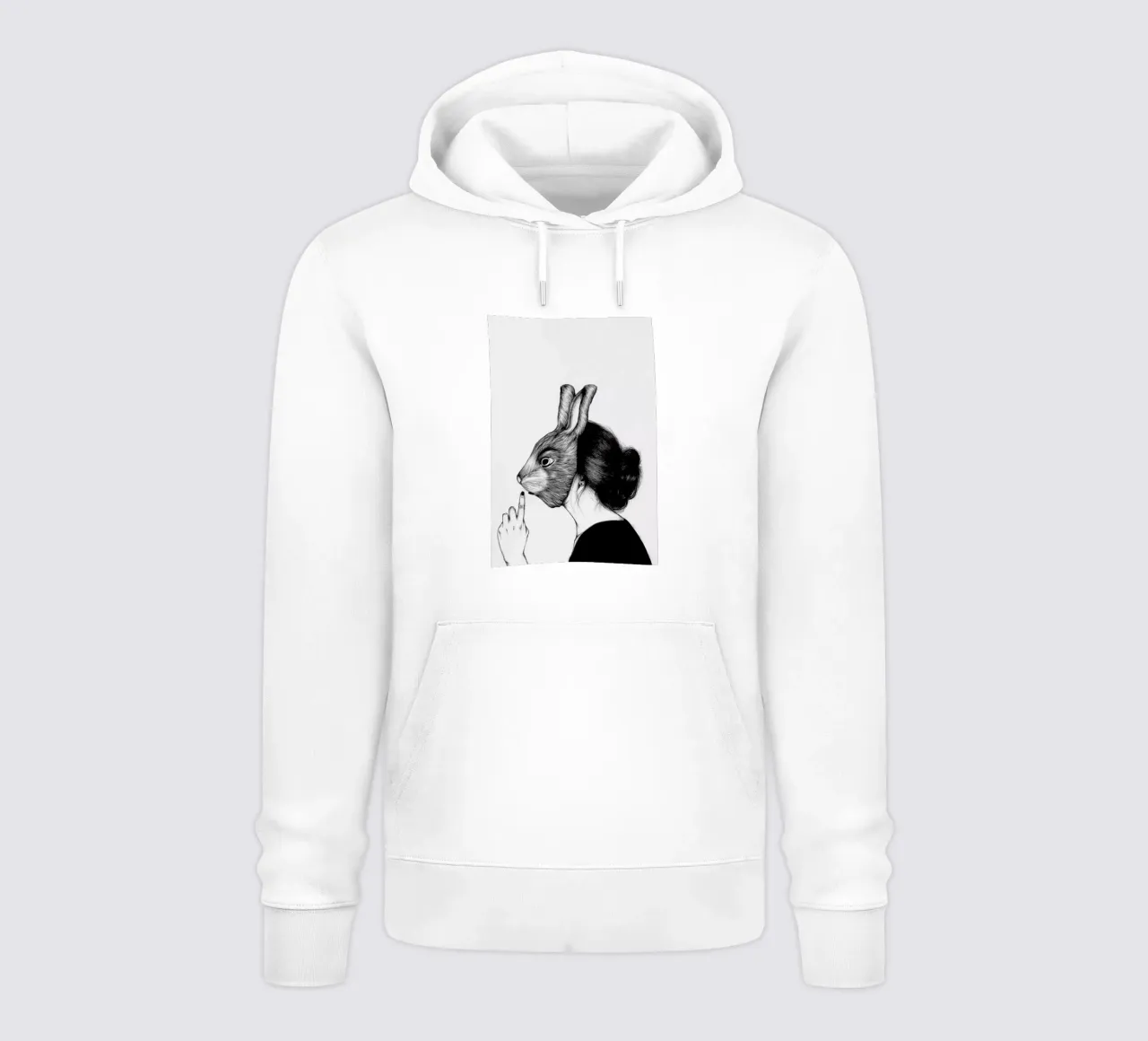 Peculiar Rabbit hoodie by The White Deer