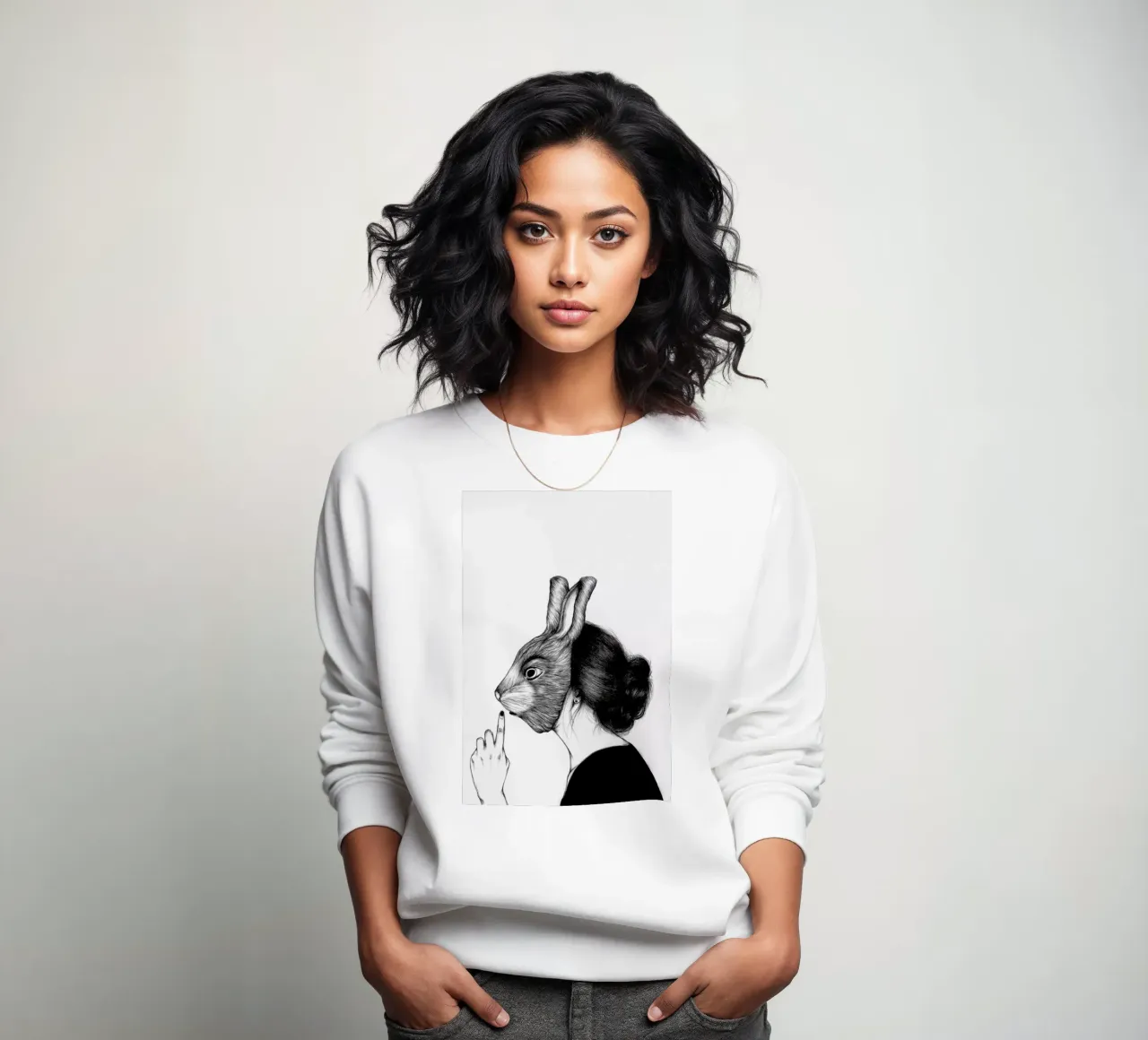 Peculiar Rabbit sweatshirt by The White Deer