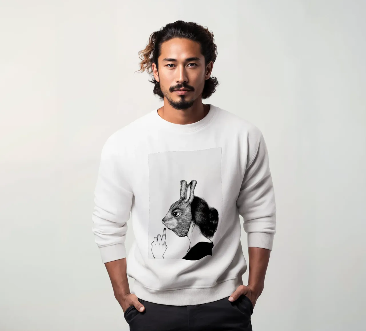 Peculiar Rabbit sweatshirt by The White Deer