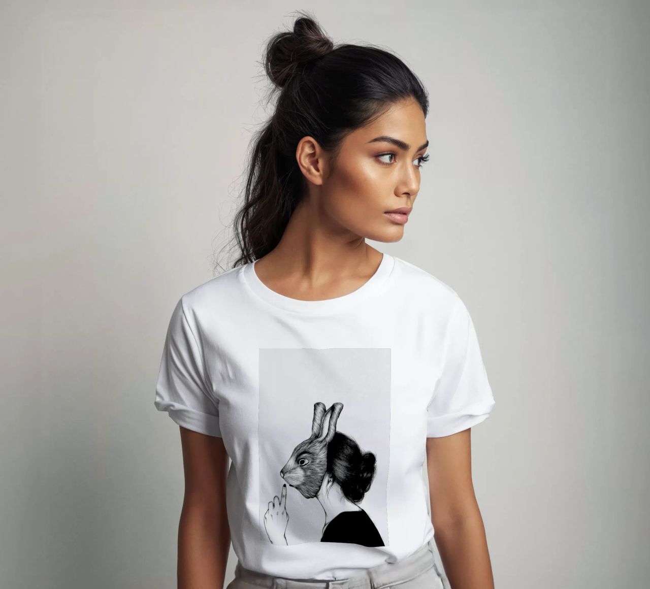 Peculiar Rabbit t-shirt da The White Deer