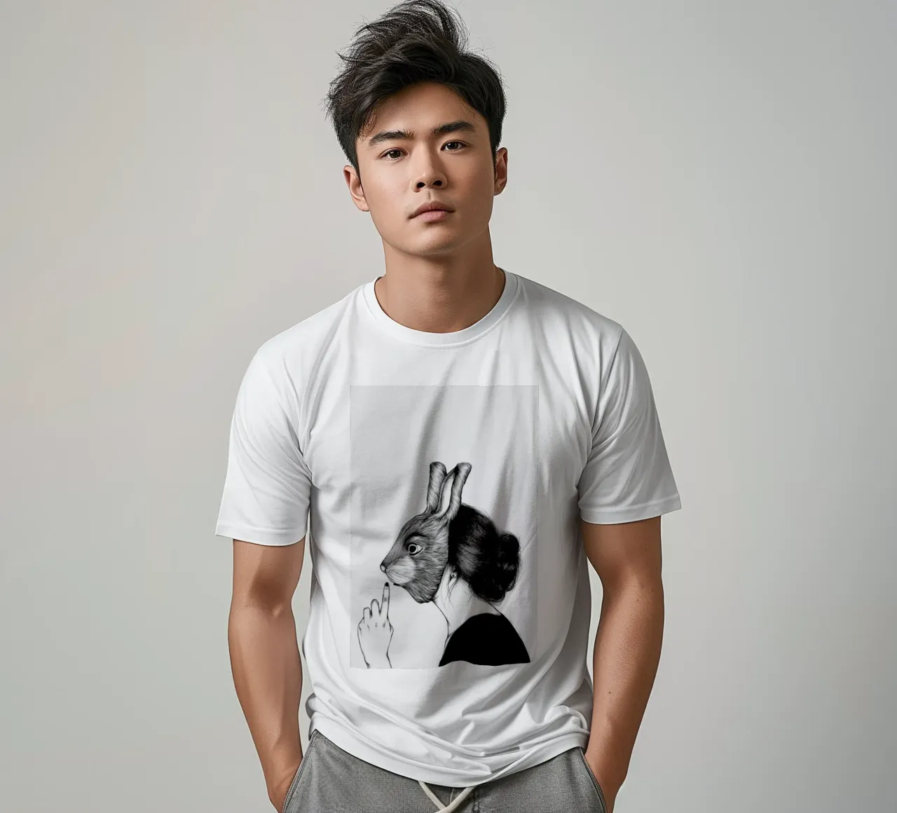 Peculiar Rabbit t-shirt da The White Deer