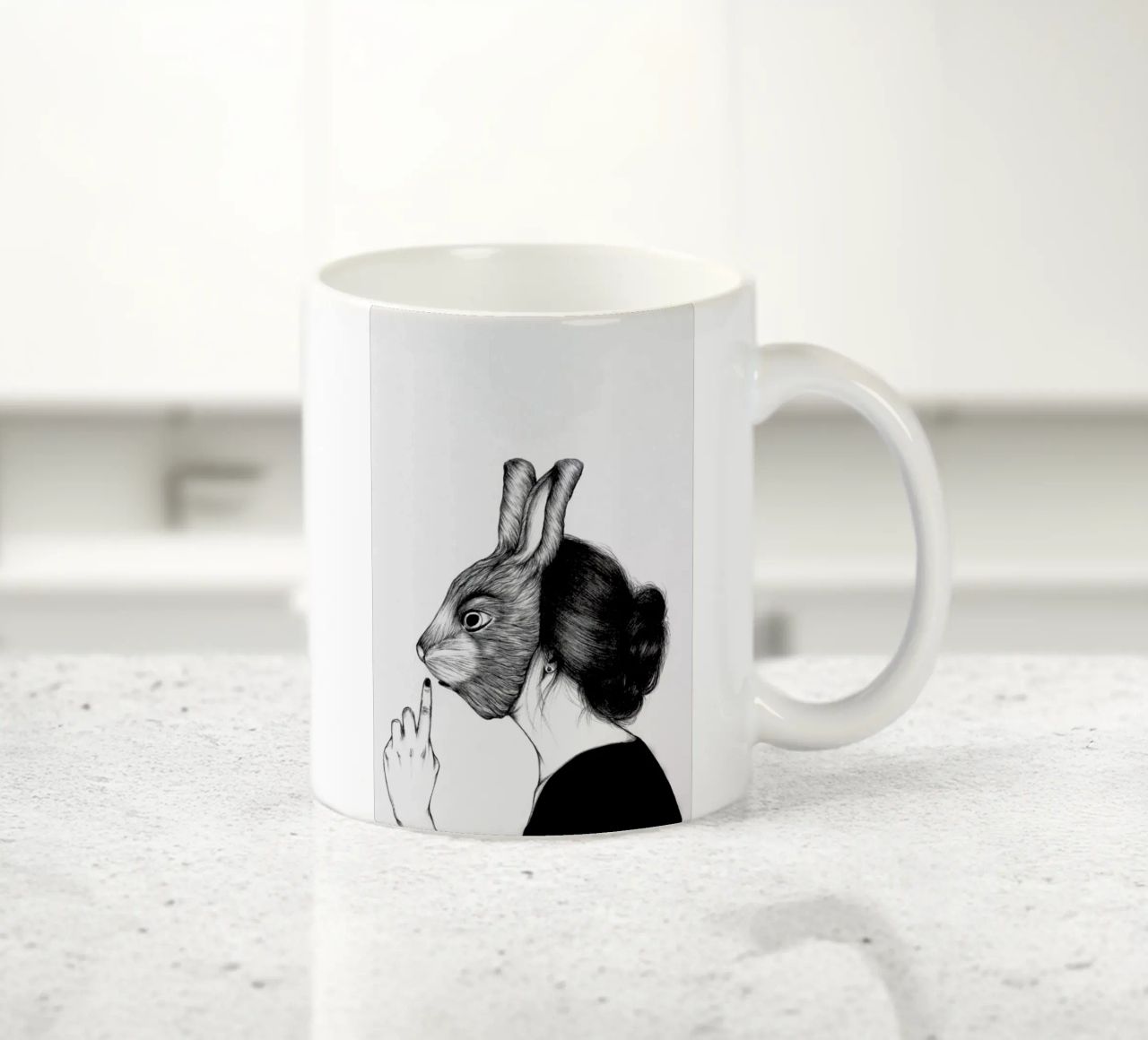 Peculiar Rabbit tazza in ceramica da The White Deer