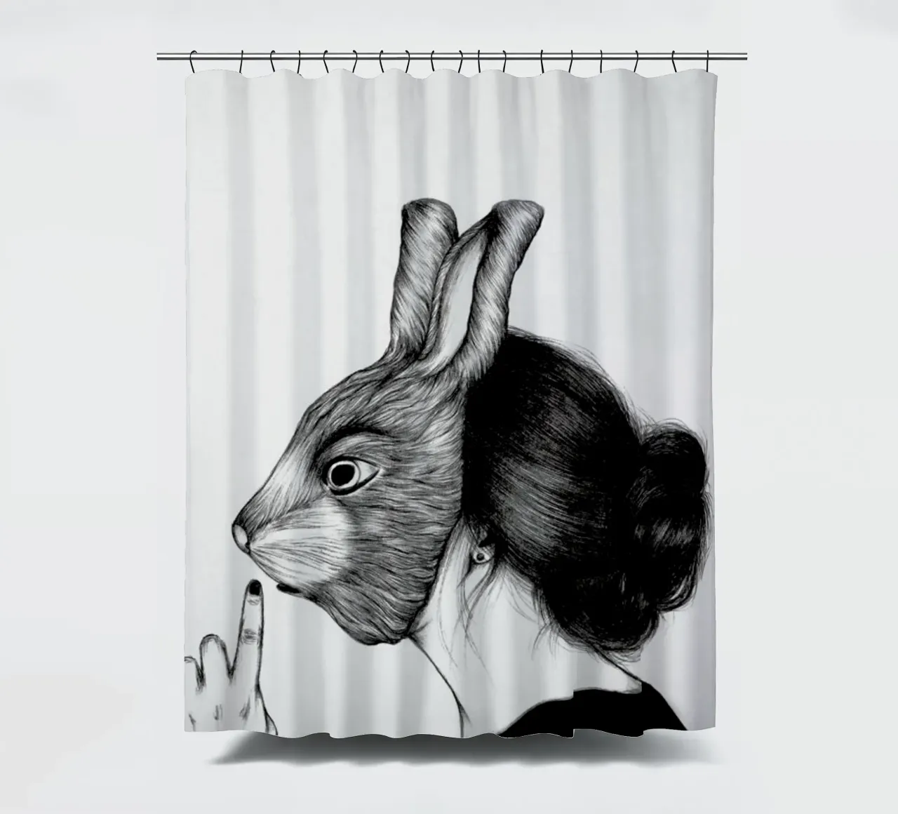 Peculiar Rabbit tenda da doccia da The White Deer