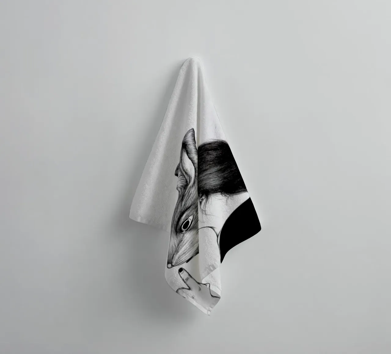 Peculiar Rabbit asciugamano da bagno da The White Deer