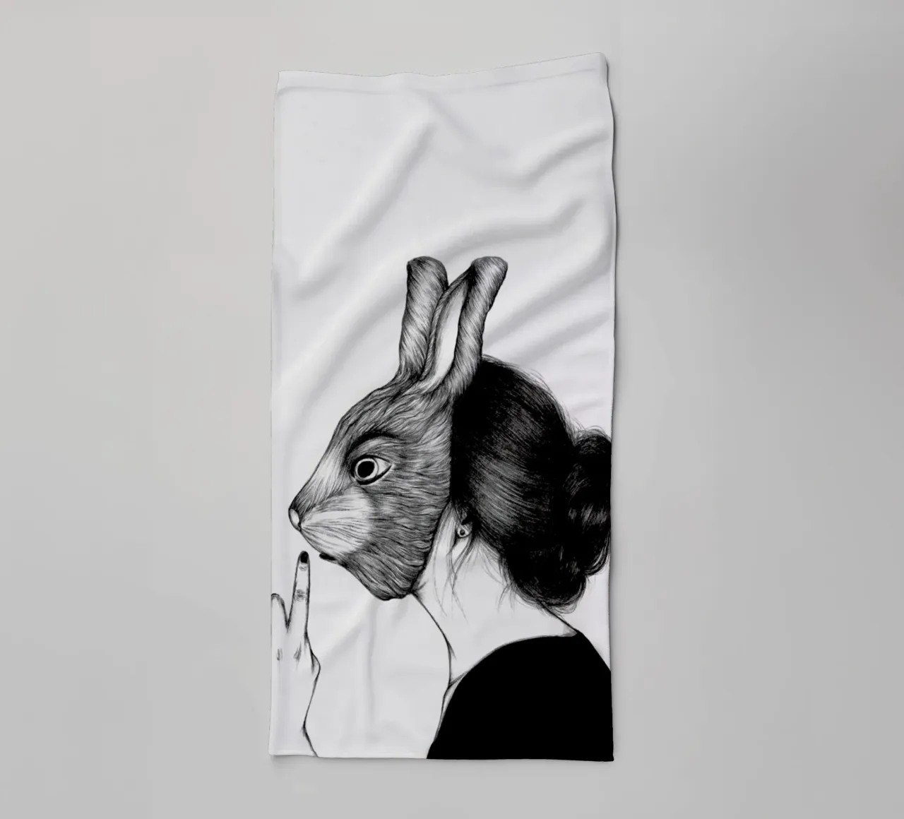 Peculiar Rabbit asciugamano da bagno da The White Deer