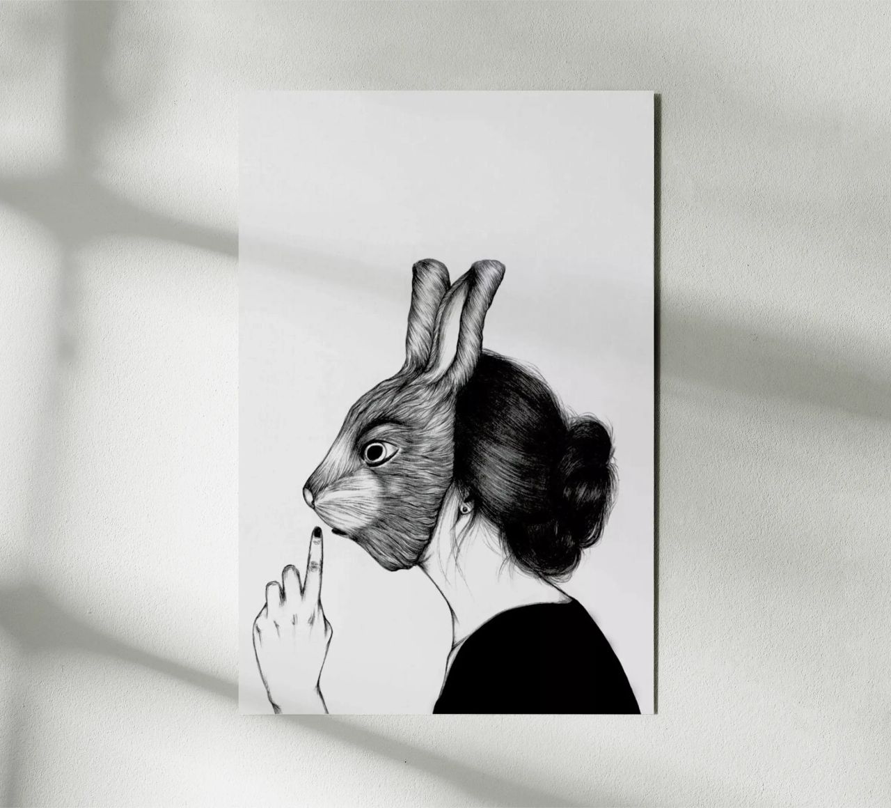 Peculiar Rabbit alluminio dibond da The White Deer