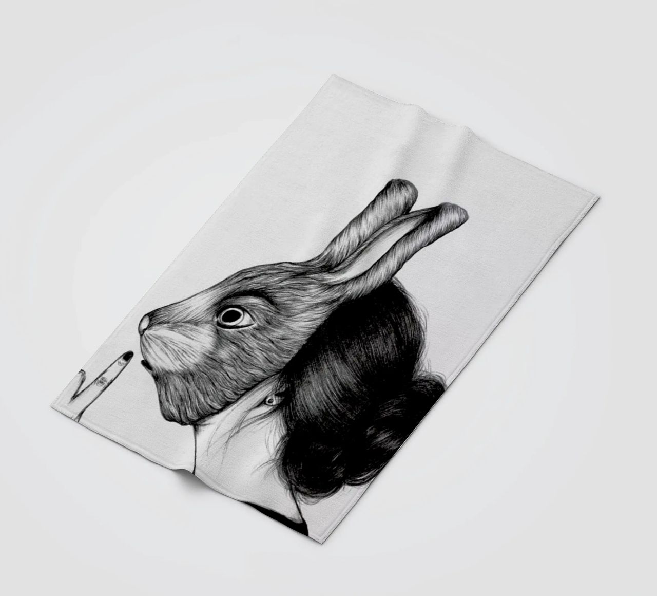 Peculiar Rabbit coperta in pile da The White Deer