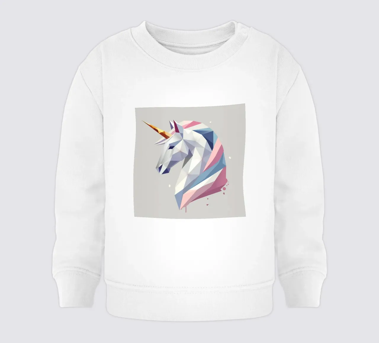 Unicorno geometrico - eleganza moderna felpa neonato da namosh