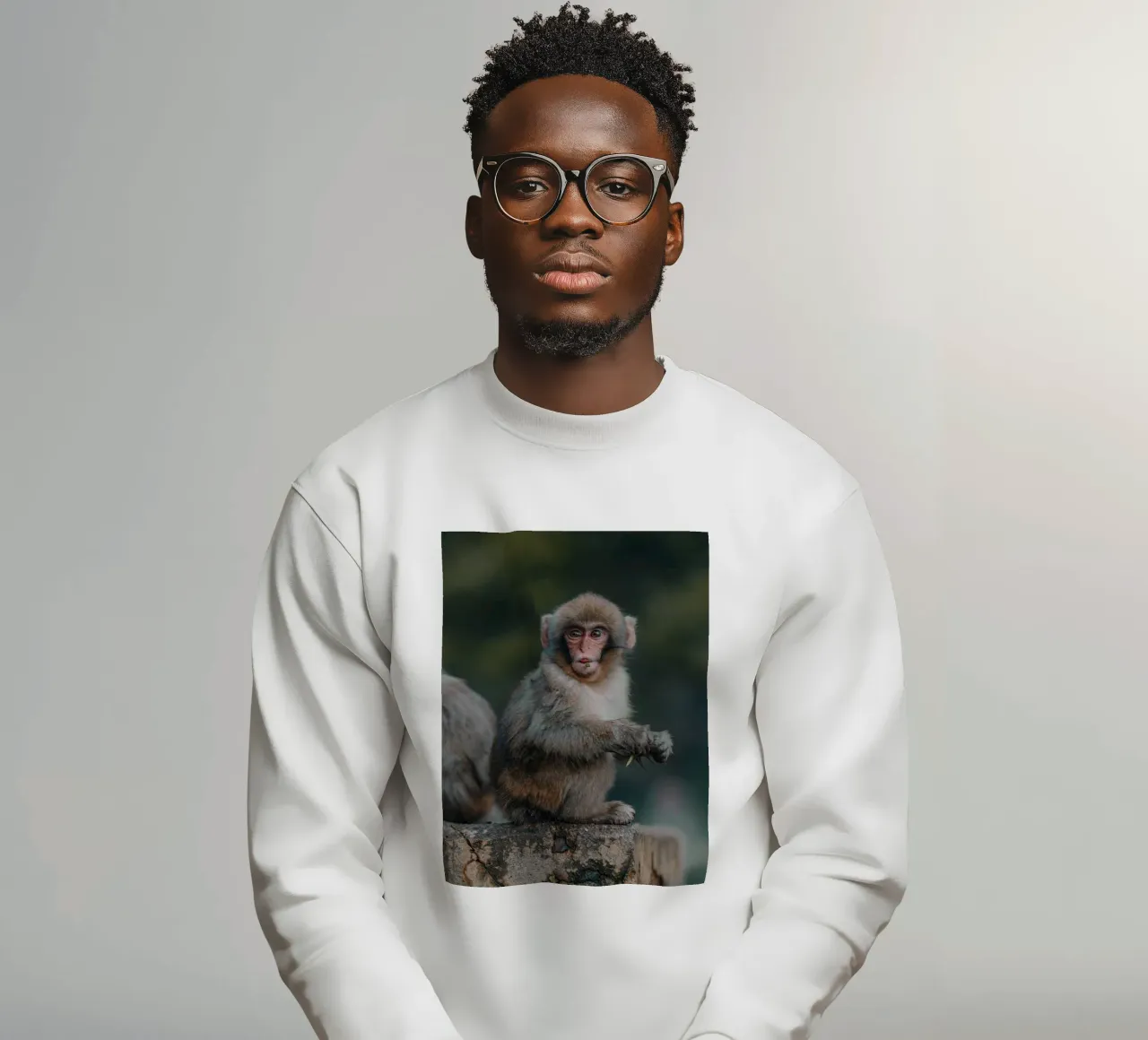 Scimmia delle nevi a Nagano, Giappone felpa da Marcel Bisig