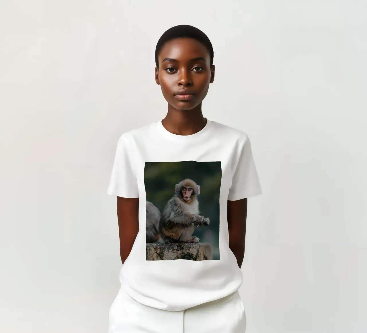 Scimmia delle nevi a Nagano, Giappone t-shirt da Marcel Bisig