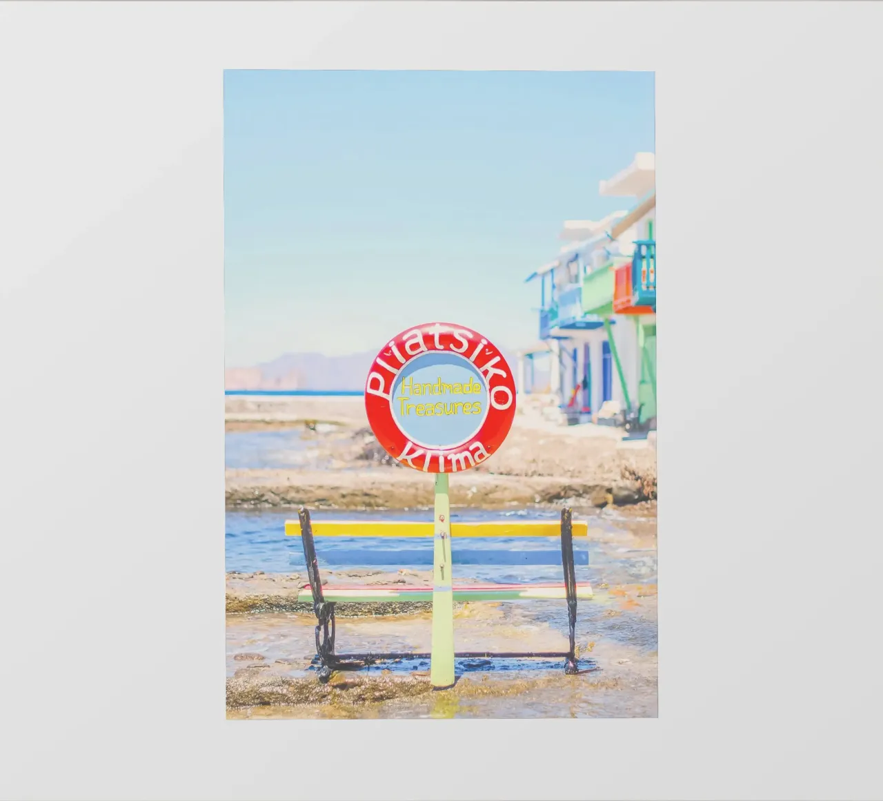 Milos, Grecia I Il piccolo e colorato villaggio di pescatori di Klima telo in pvc da Julie Travel Photography