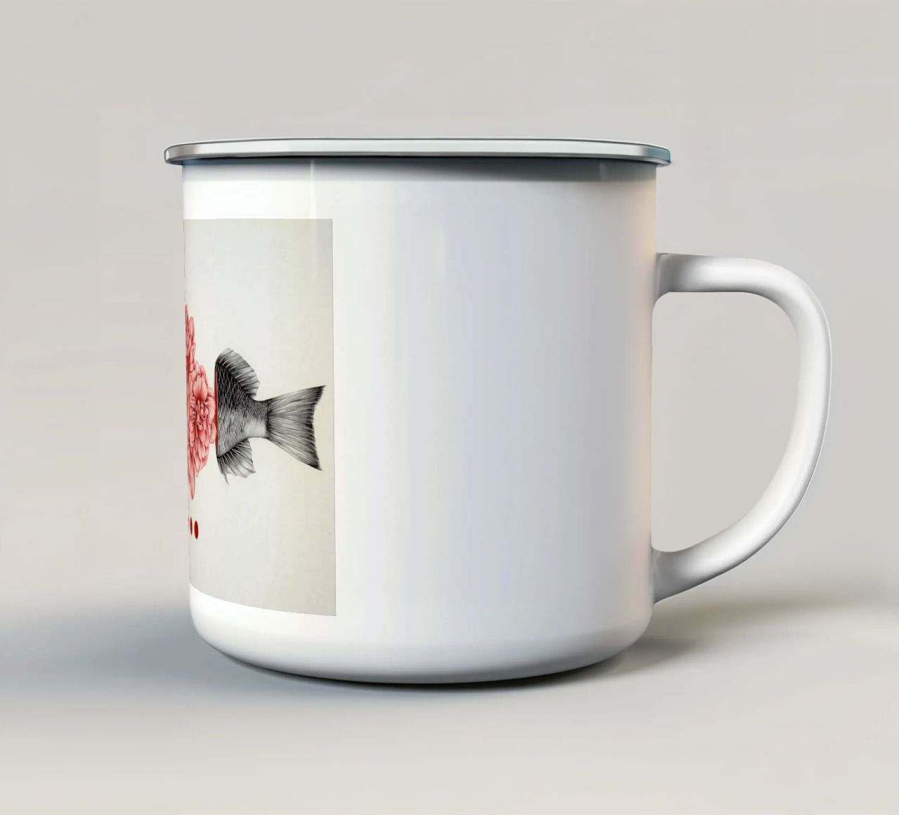 To Bloom Not Bleed tazza in smalto da The White Deer