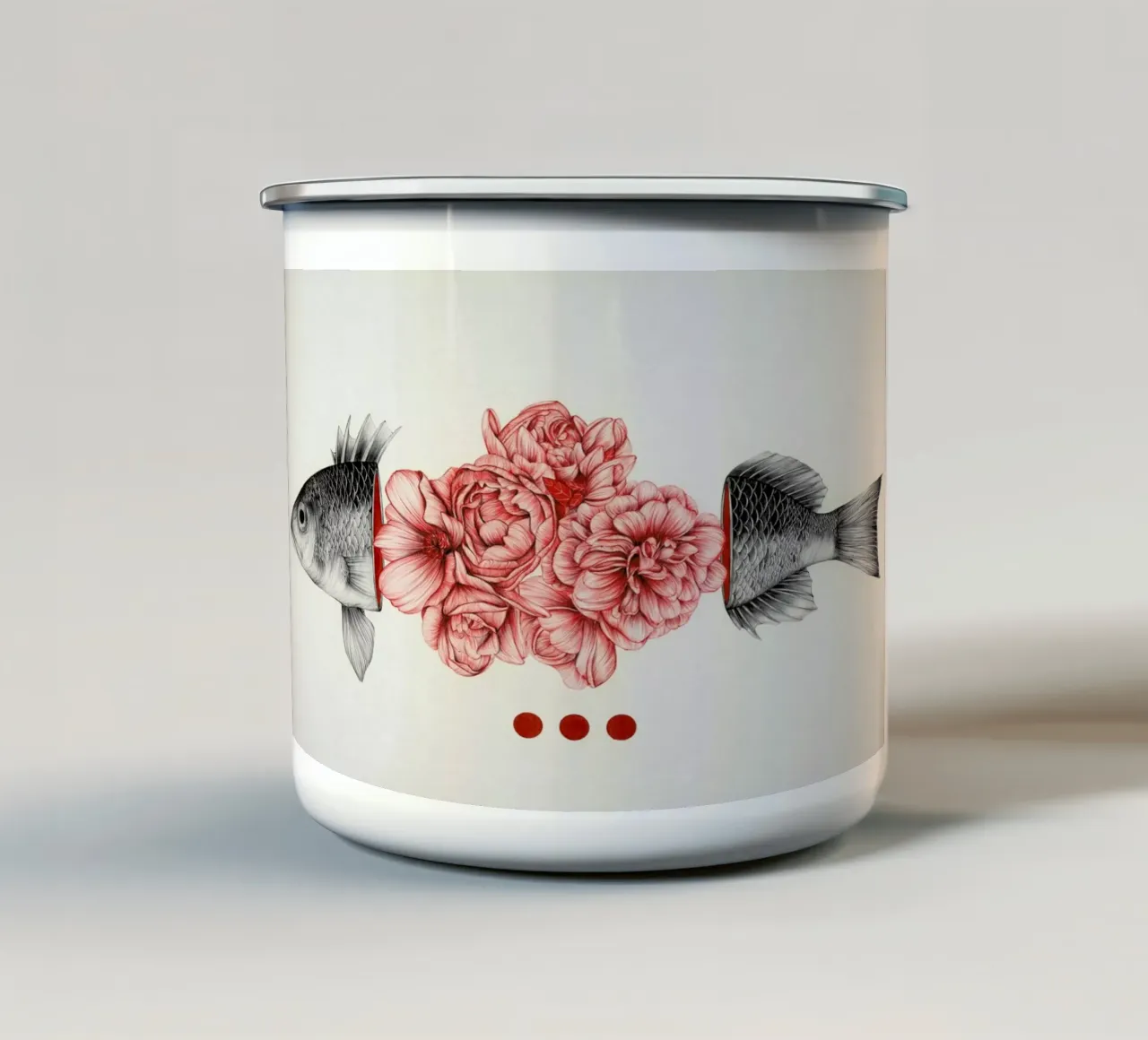 To Bloom Not Bleed emaille mok van The White Deer