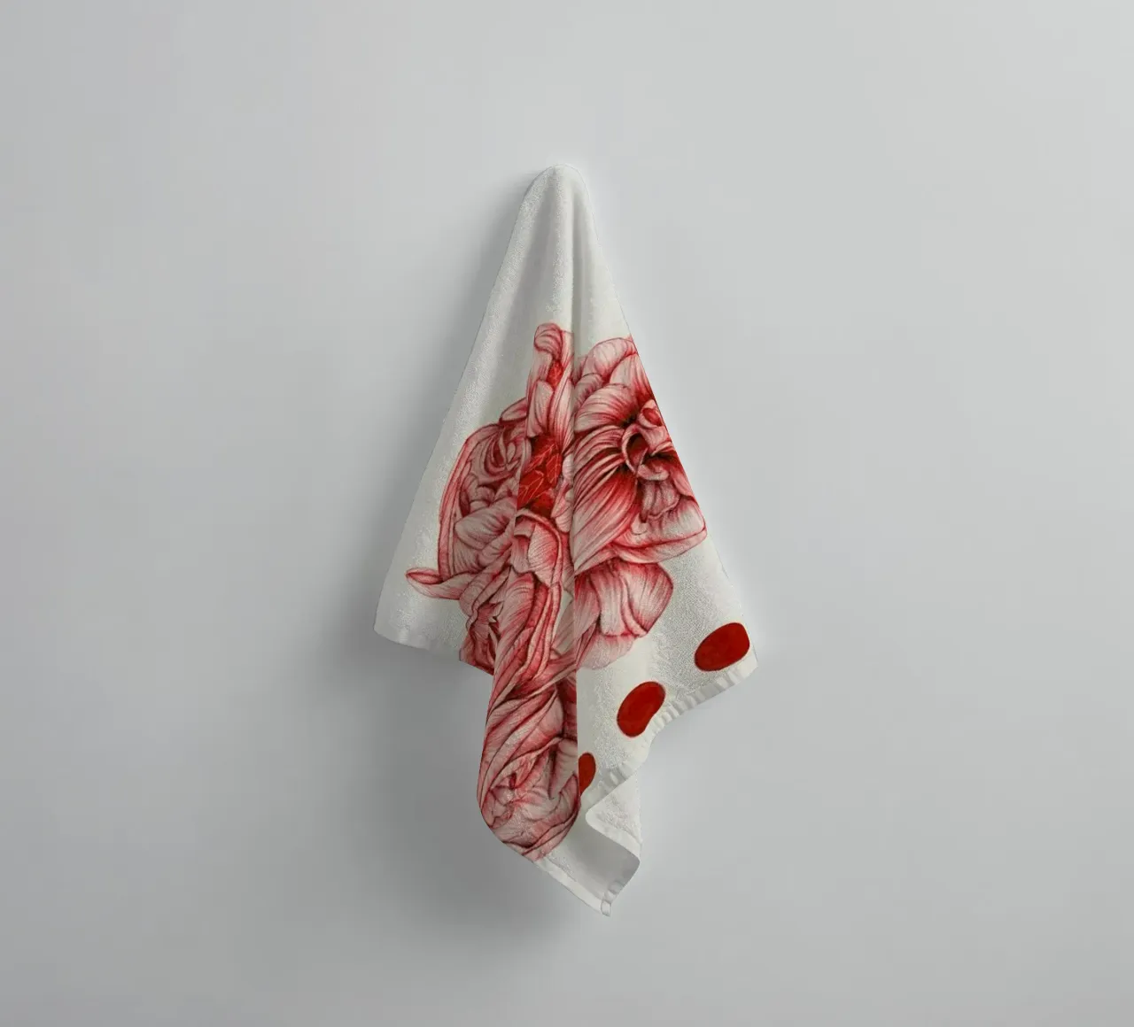To Bloom Not Bleed toalla de baño de The White Deer