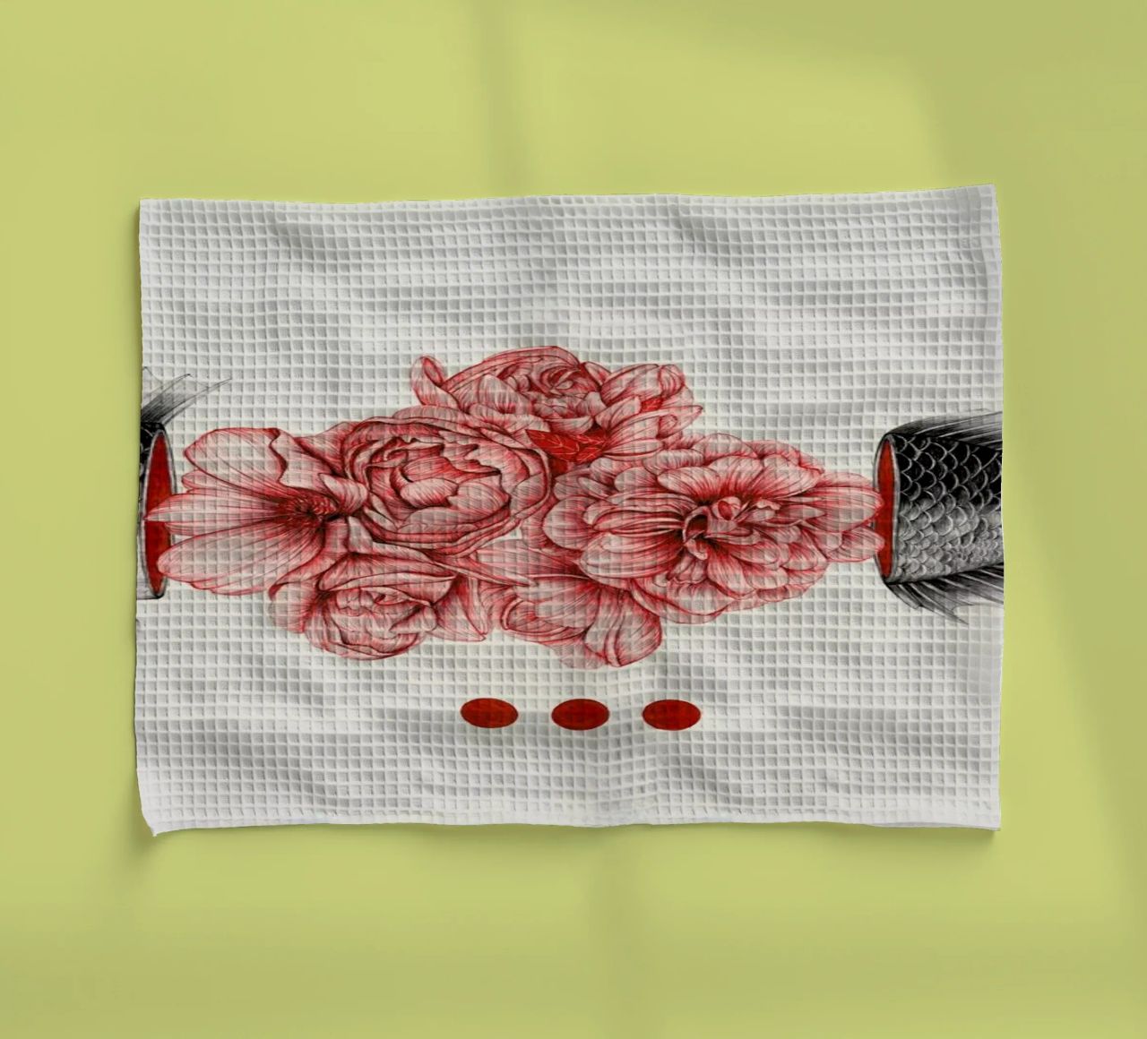 To Bloom Not Bleed canovaccio da cucina da The White Deer