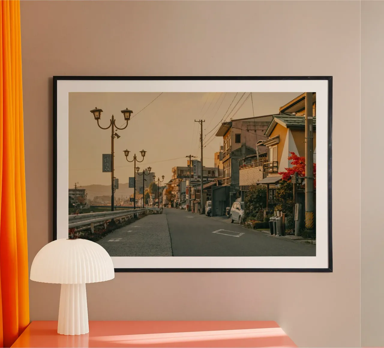Rural Nagano, Japan poster with aluminum frame by Marcel Bisig