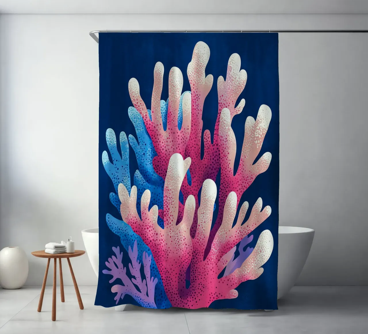 Corals in Harmony shower curtain by The Sea
