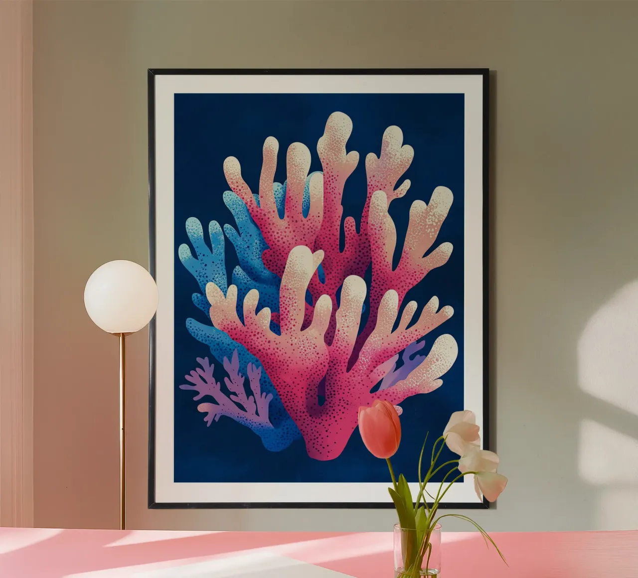 Korallen in Harmonie Hahnemühle von The Sea