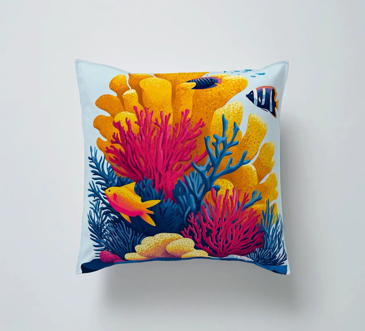 The Wonders of the Reef decorative cushion by The Sea