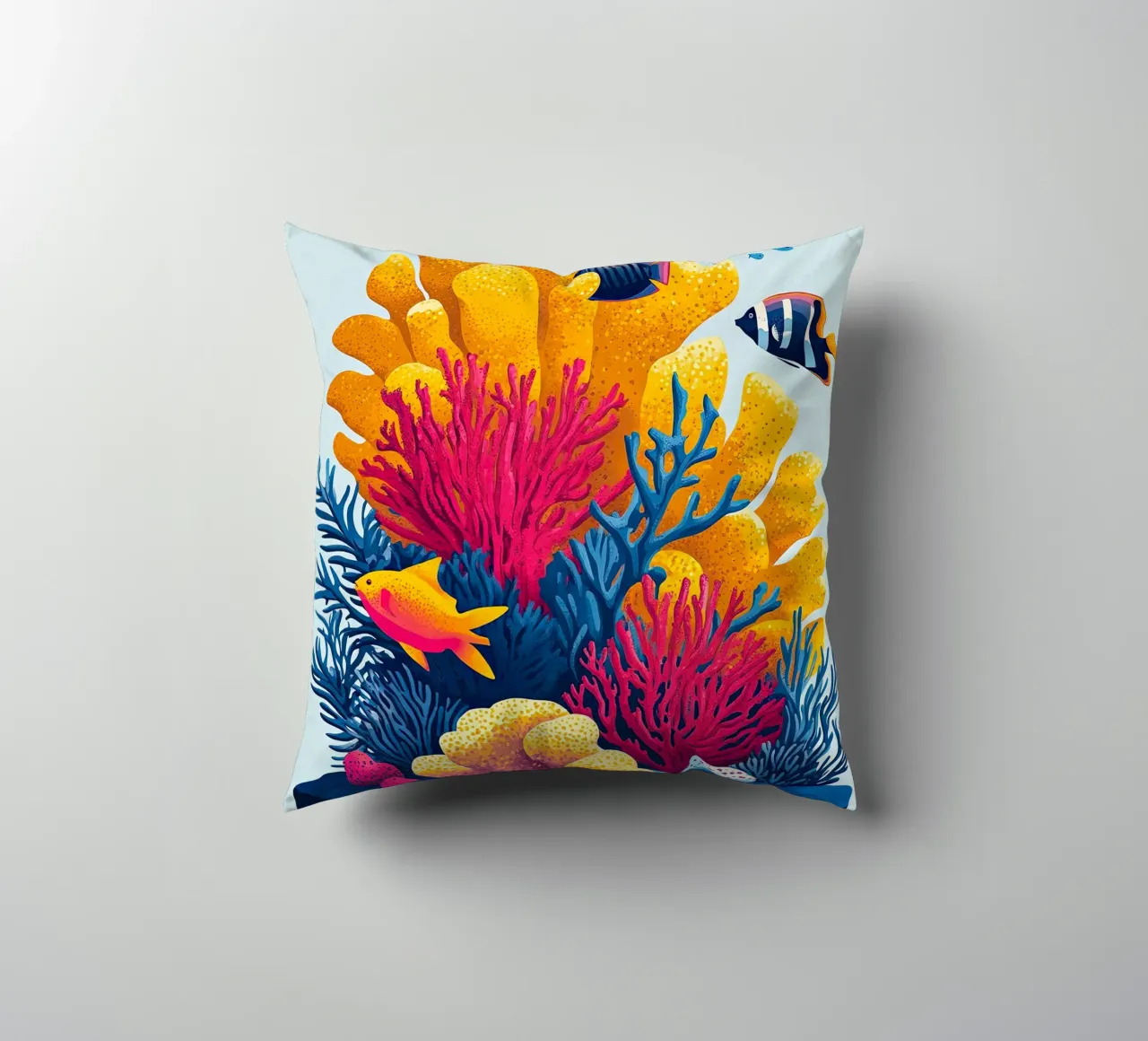 The Wonders of the Reef decorative cushion by The Sea