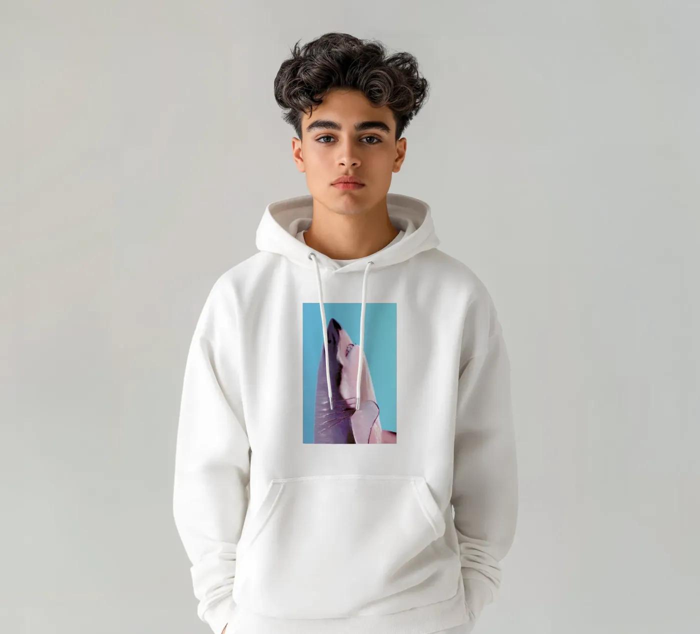 Attack! Blue hoodie by Ballack Art House