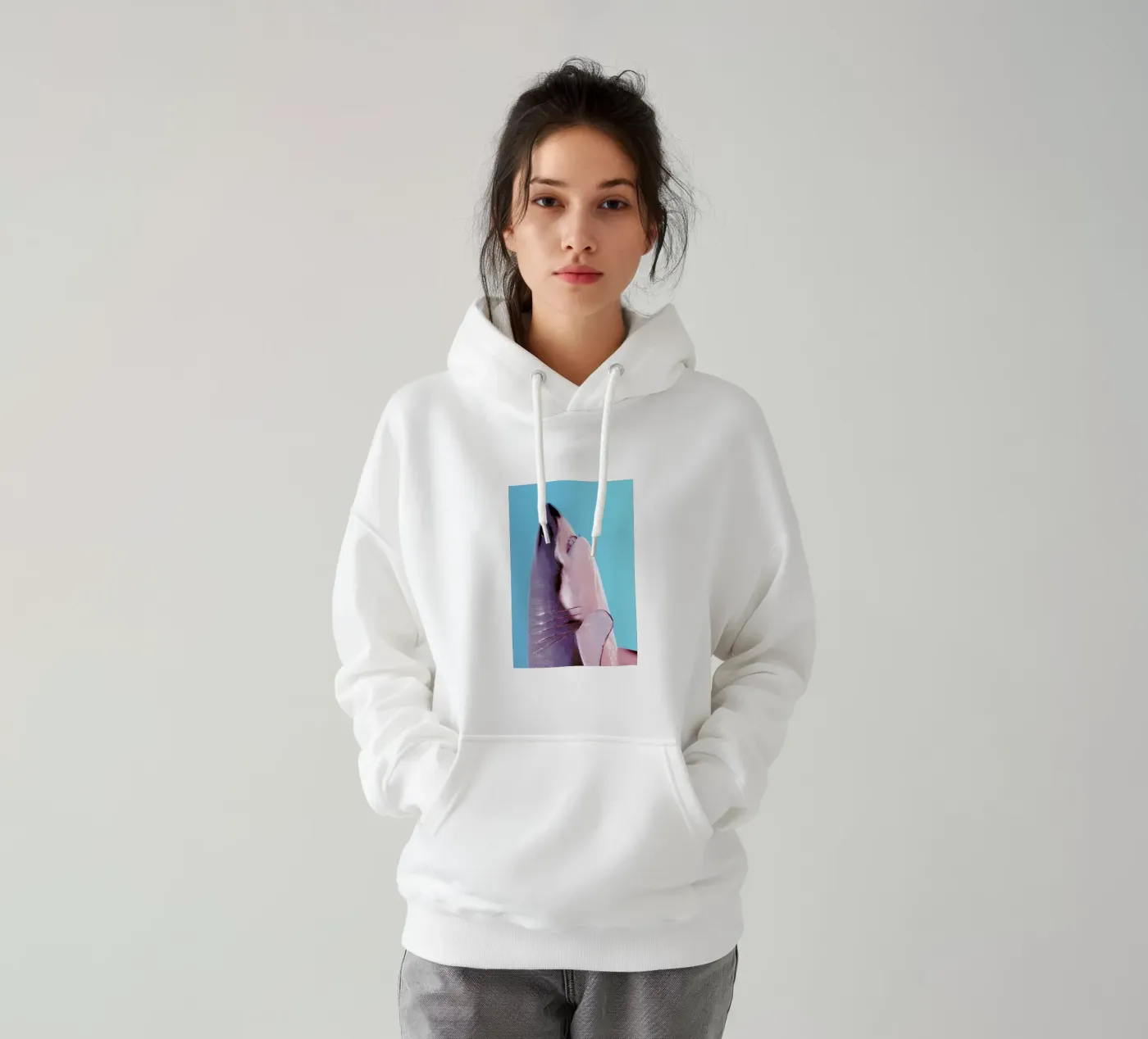 Attack! Blue hoodie by Ballack Art House