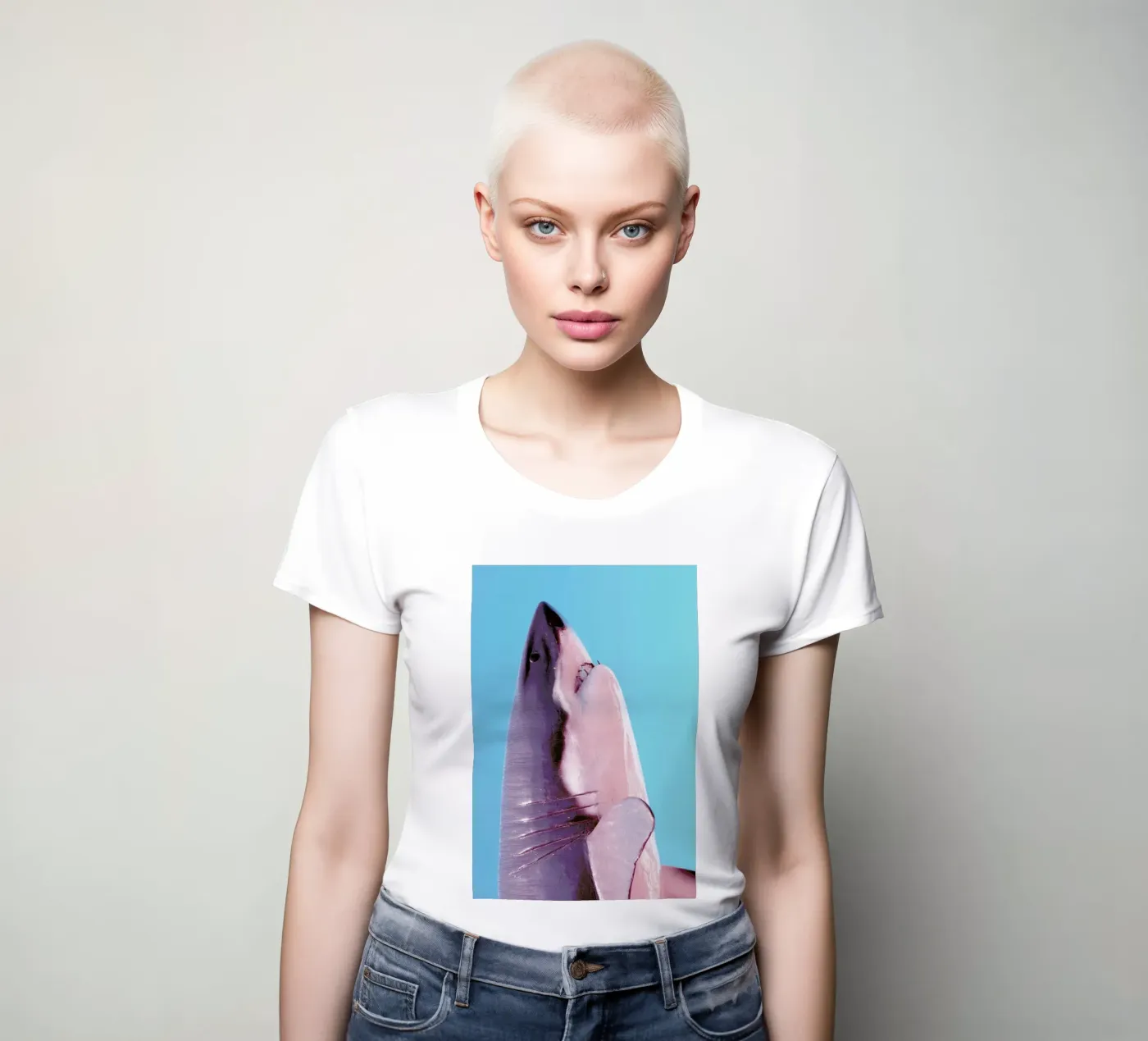 Attack! Blue t-shirt da donna da Ballack Art House