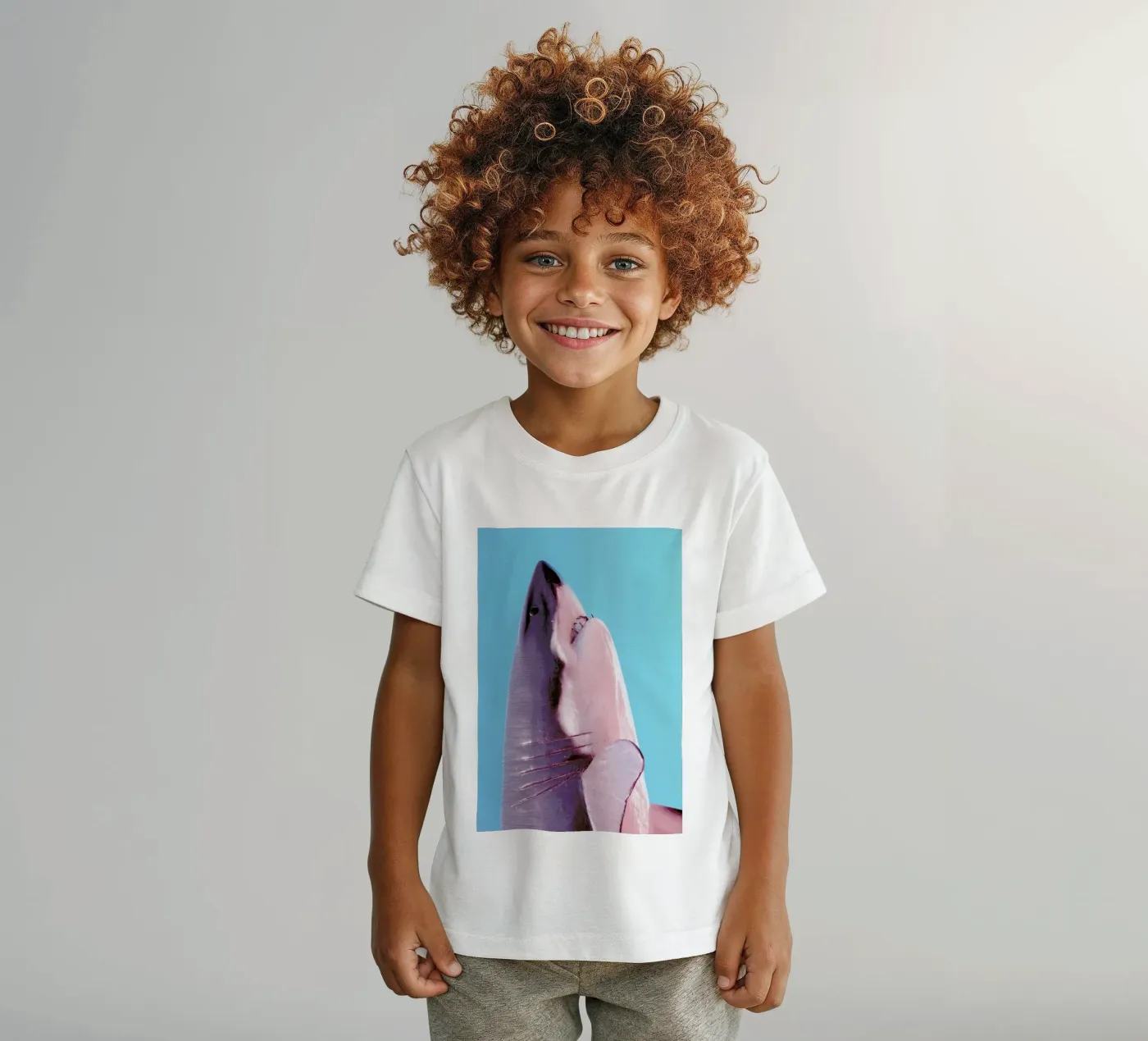 Attack! Blue kids t-shirt by Ballack Art House