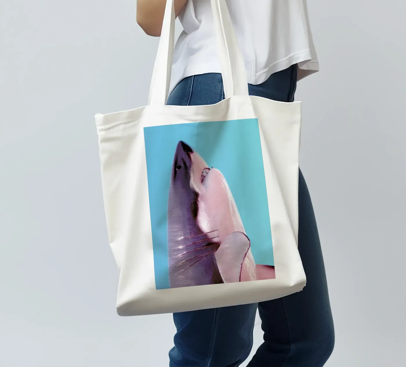 Attack! Blue tote bag by Ballack Art House