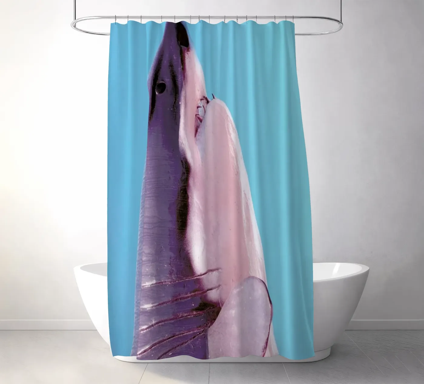 Attack! Blue Duschvorhang von Ballack Art House