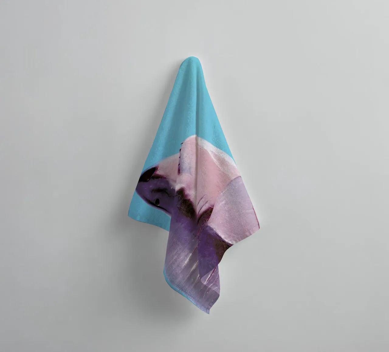 Attack! Blue towel by Ballack Art House