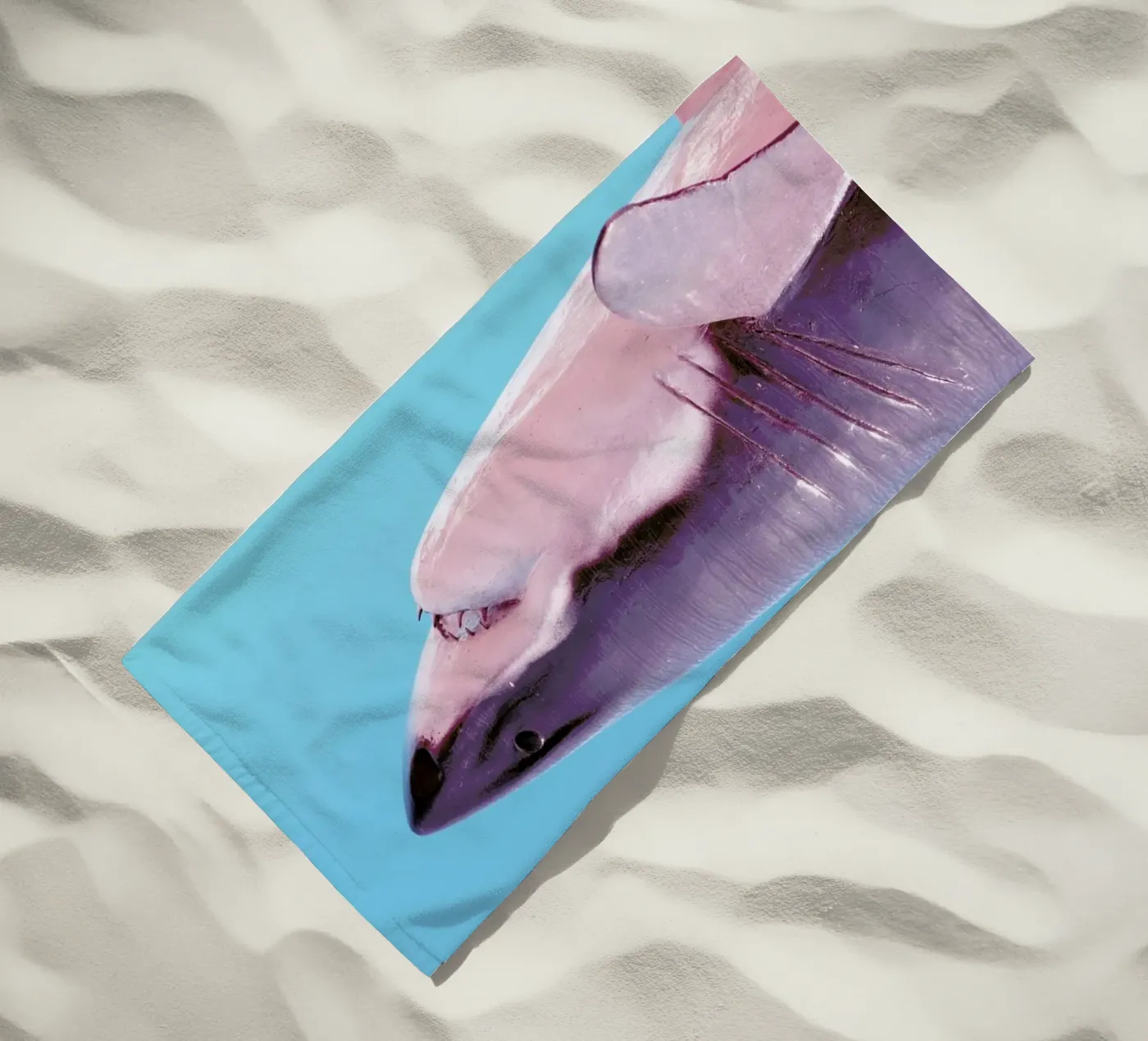 Attack! Blue strandhanddoek van Ballack Art House