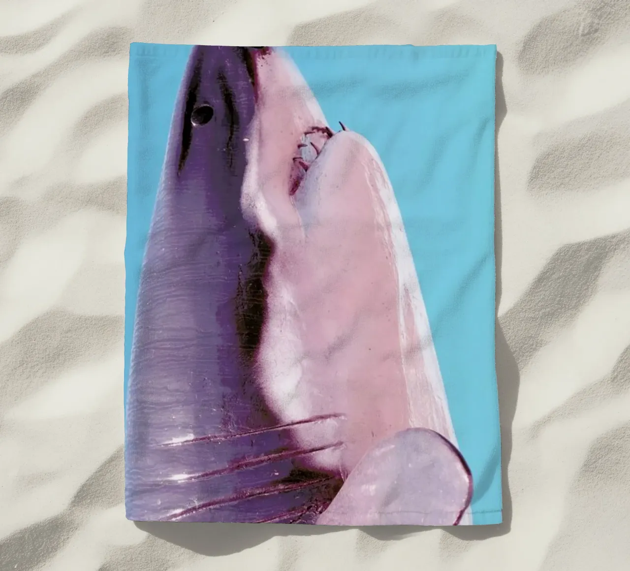 Attack! Blue strandhanddoek van Ballack Art House