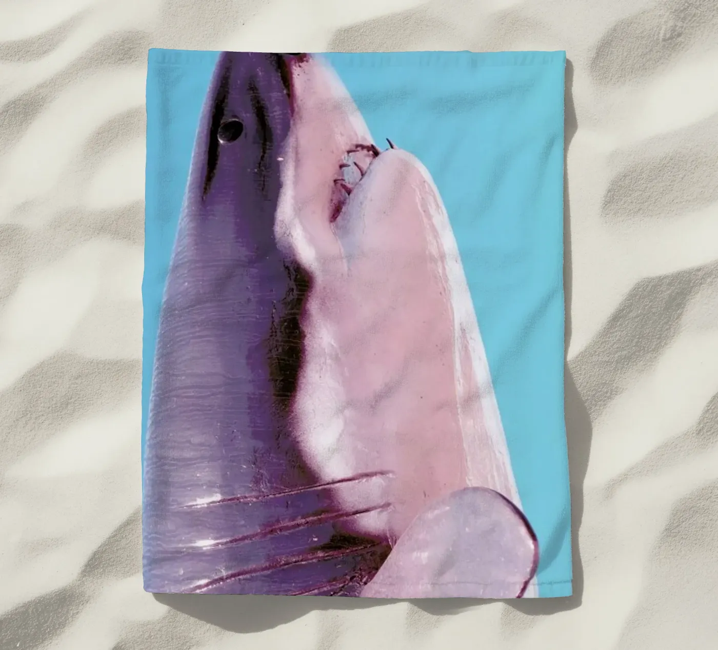 Attack! Blue strandhanddoek van Ballack Art House