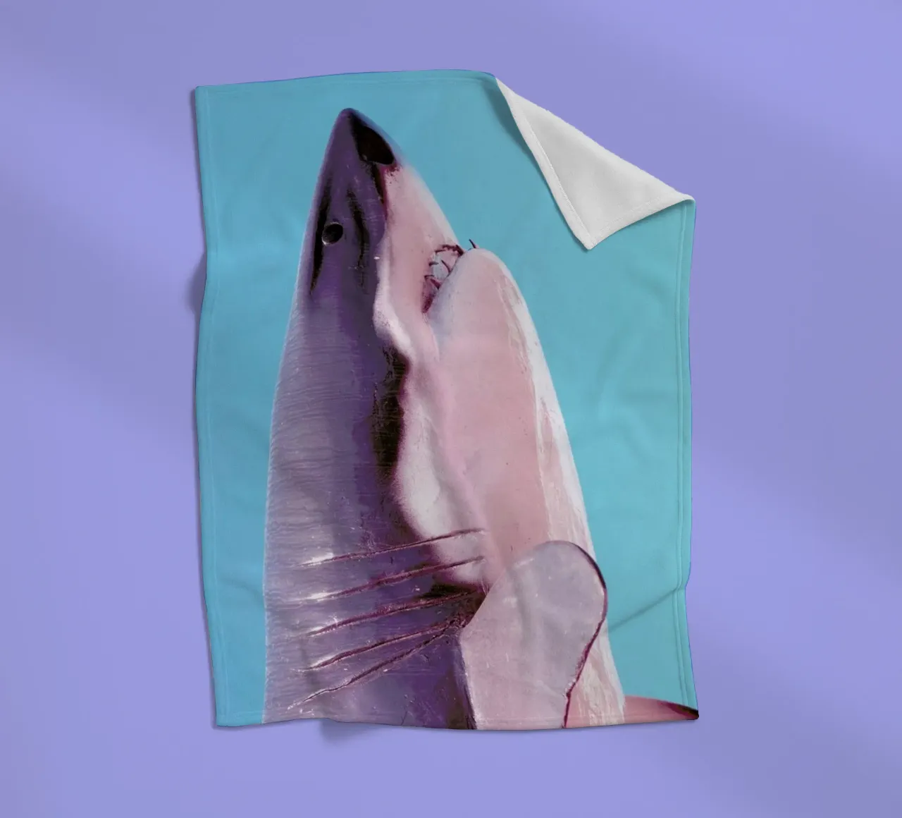 Attack! Blue fleecedeken van Ballack Art House