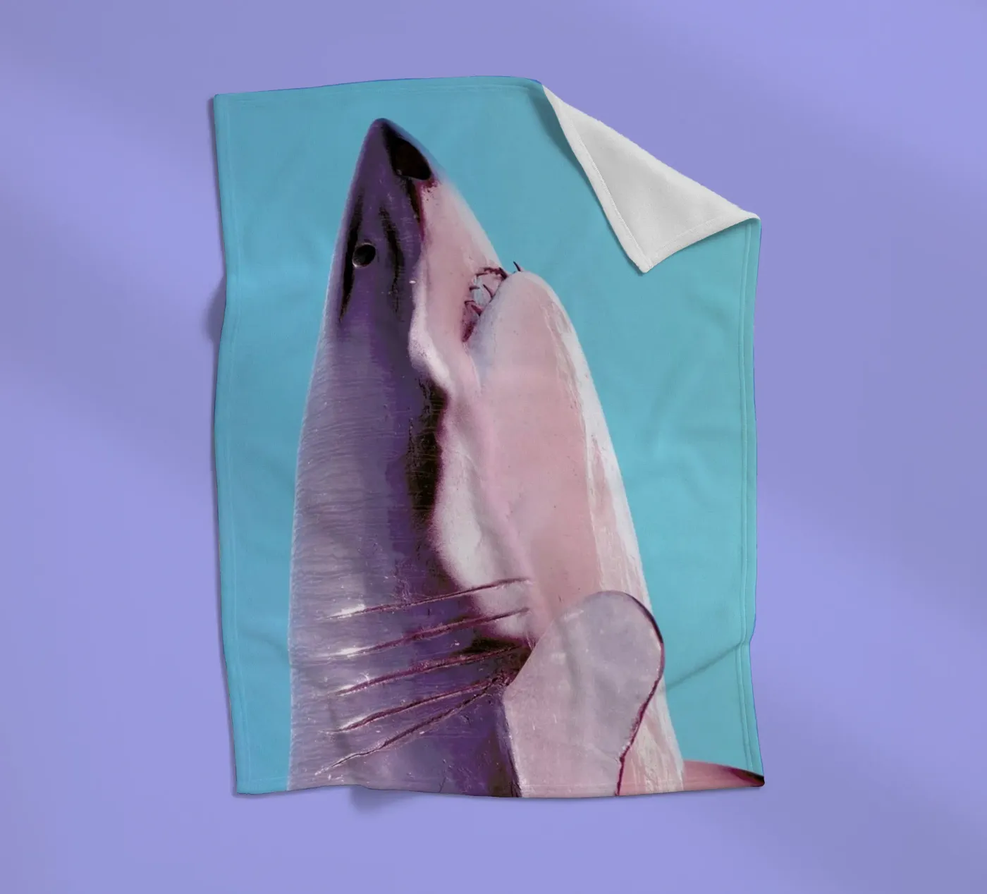 Attack! Blue Fleecedecke von Ballack Art House