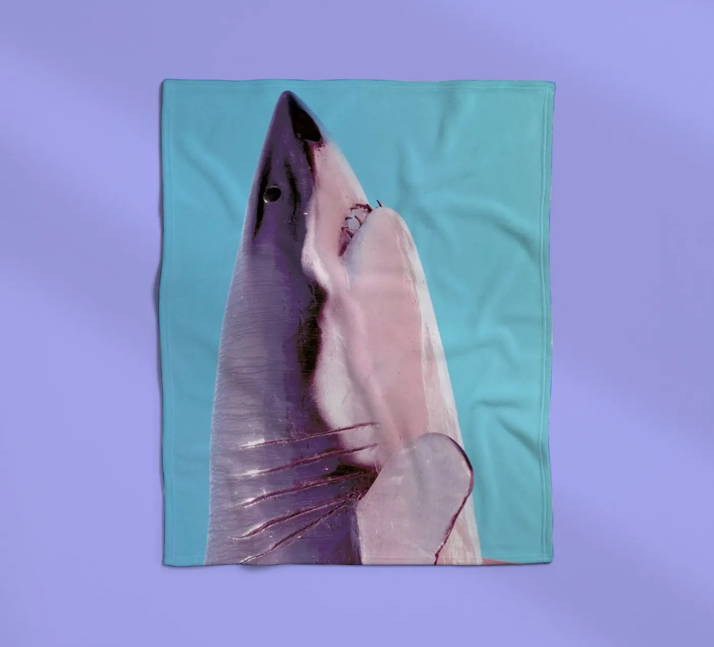 Attack! Blue Fleecedecke von Ballack Art House